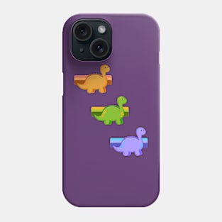 Three Colorful Dinosaurs Phone Case