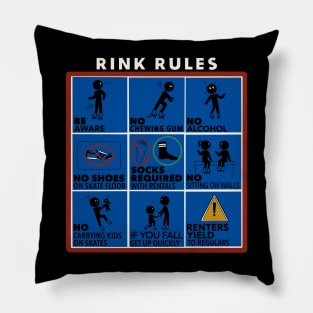 Roller Rink Rules Pillow