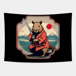 Capybara samurai Tapestry