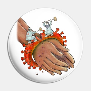 Fighting Against Coronavirus Pin