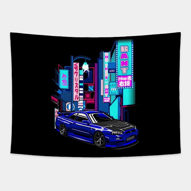 Nissan skyline r34 Tapestry by JDMAPEX