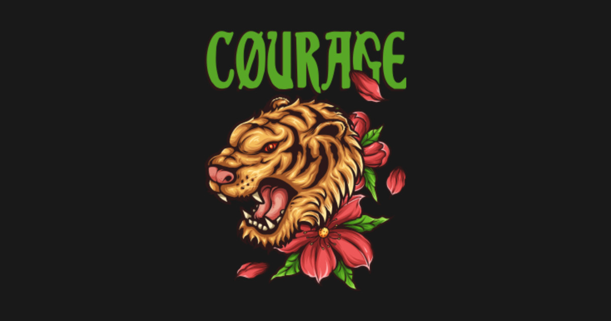 Cool Trendy Courage Tiger Safari African Animal Gift By Akalal