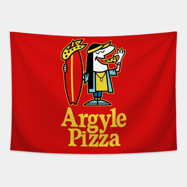 Argyle Pizza Tapestry by demonigote