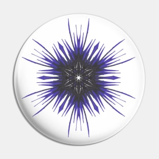 PurpleC Unique Purple Black White Colorful Abstract Mandala Pin