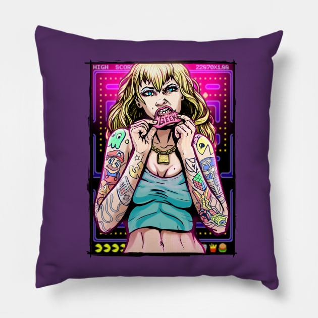 Geek Girl Pillow by Licensetoink