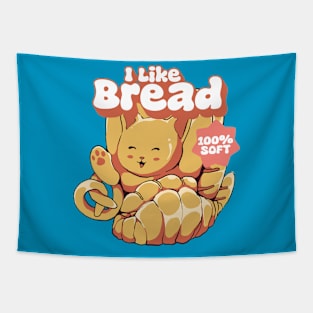 cartoon cat who loves bread Tapestry