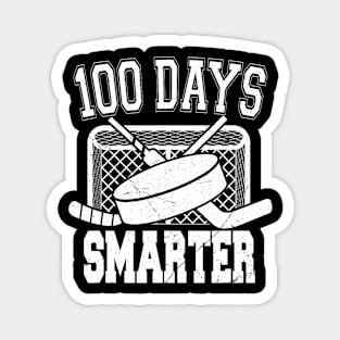 100 Days Smarter Hockey Sports 100Th Day Of School Teacher Magnet