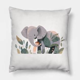 Cute Elephant Animal Loving Cuddle Embrace Children Kid Tenderness Pillow