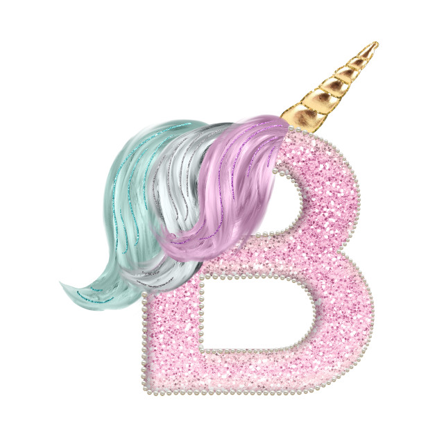 unicorn monogram lettering alphabet svg file download free font