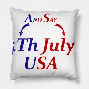 4th july t-shirt USA T-shirt Pillow