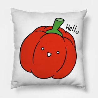 Hello - Red Bell Pepper Pillow