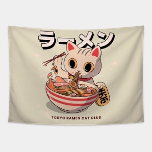 Tokyo Ramen Cat Club Japanese Neko Aesthetic Anime Tapestry