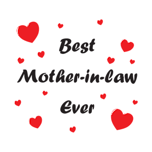 Best mother-in-law ever heart doodle hand drawn design T-Shirt