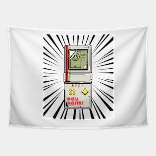 Retro Handheld Game (black print) Tapestry