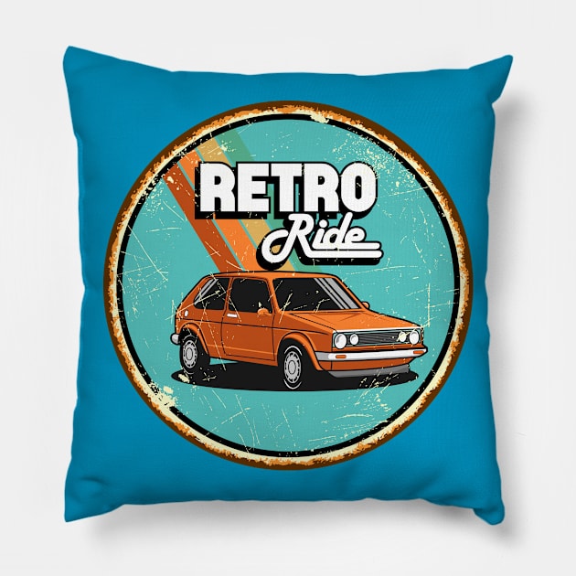 Retro Ride Pillow by Synergy Studios