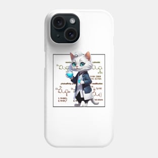 Chemical white cat Phone Case