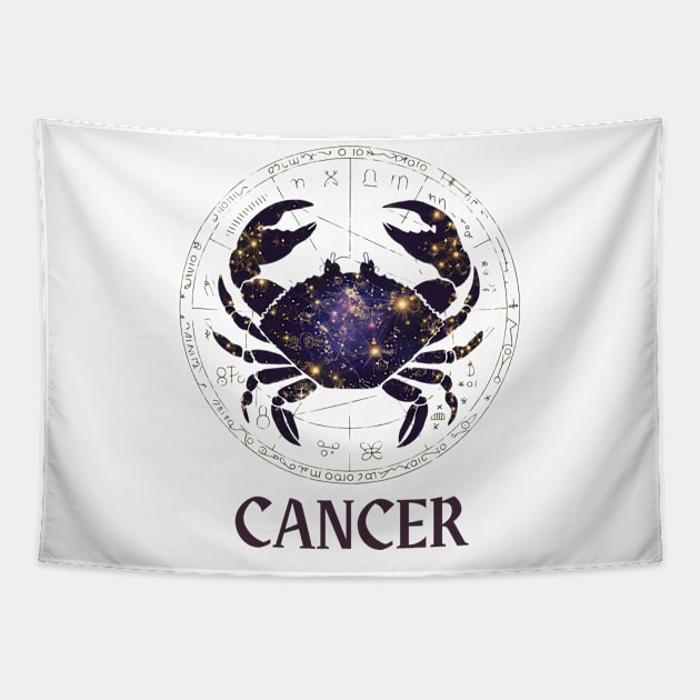 Cancer Zodiac Sign Tapestry by DeanWardDesigns