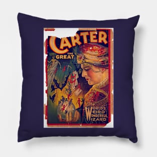 Carter the Great Magician Poster (authentically damaged!) Pillow