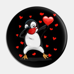 Dabbing Penguin Face Mask Dab Dance Valentine Gifts Boy Girl Pin