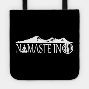 Namaste in Bend (white) Tote