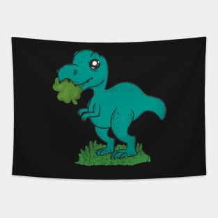 Shamrock dino st patricks day Tapestry