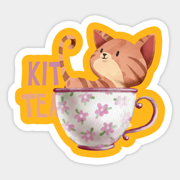 It's a kit-tea Sticker - Cat - Sticker