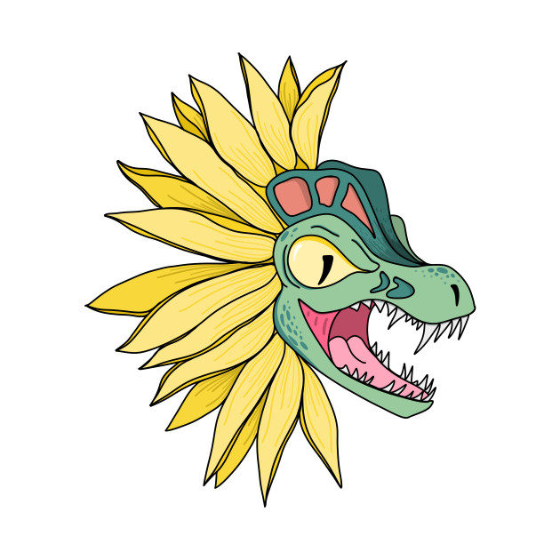 Sunflower Dinosaur by Thenerdlady