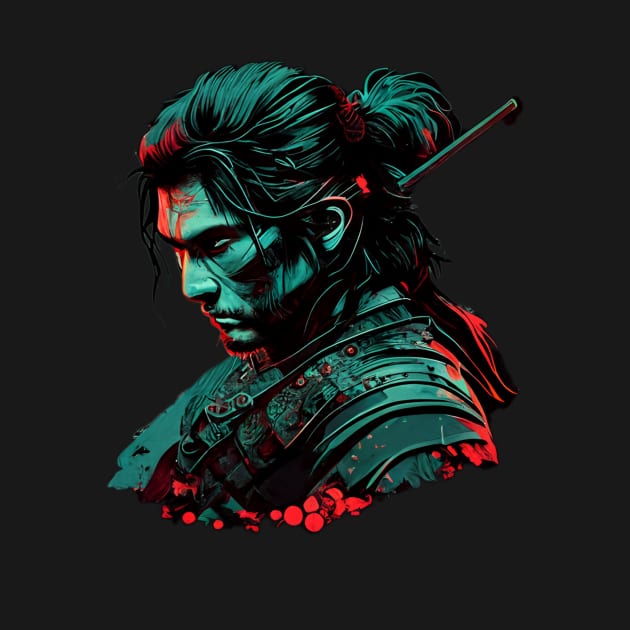 Samurai print by Discover Madness