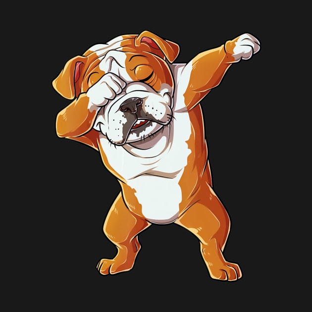 Dabbing English Bulldog T shirt Boys Dab Dance Puppy Lover by timski