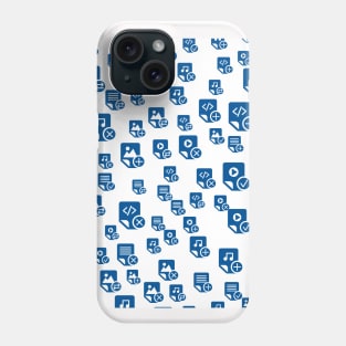 Computer Neck Gator White and Blue Files Phone Case