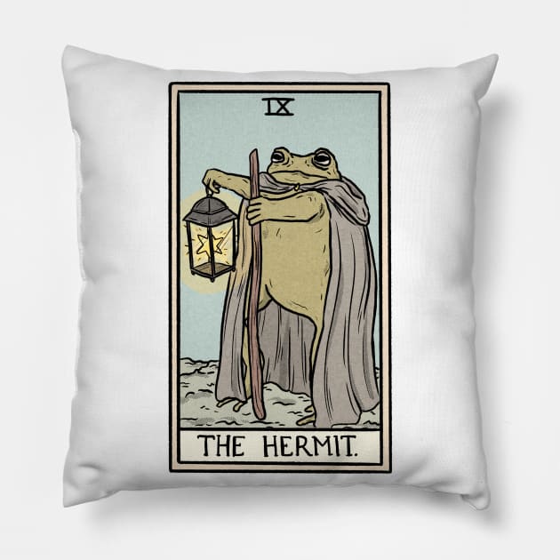 The Hermit Toad Tarot Pillow by Jewelia