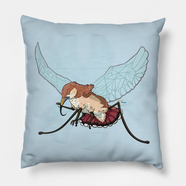 Punimals - Mosquito Hawk Pillow by tygerwolfe