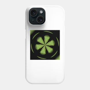 circle round a hexagonal geometric shape in emerald green Phone Case