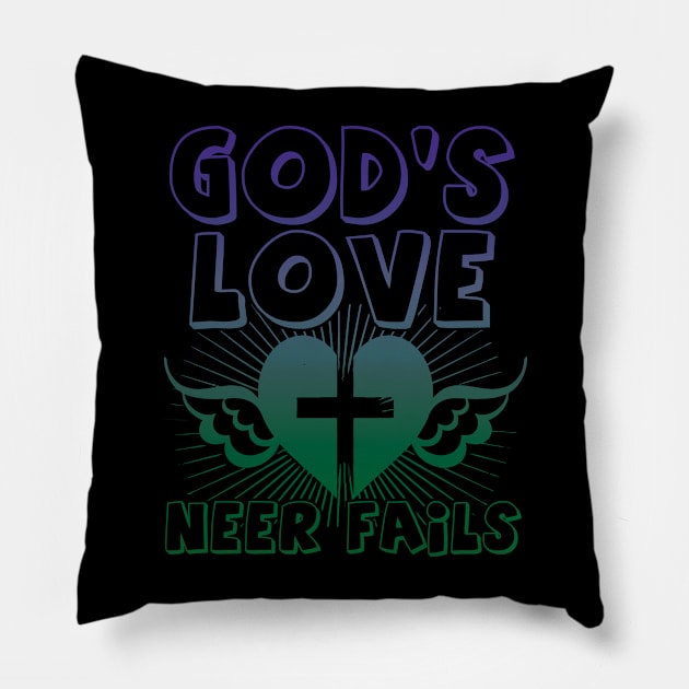 God's love never fails Pillow by ChristianCrecenzio