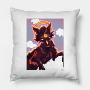 Dark wolf dog Pillow