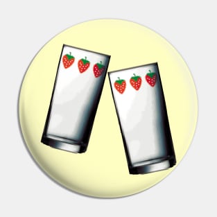 Nana strawberry glasses - Pixel Art #001 Pin