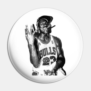 WHITE ART - michael jordan three peat Pin