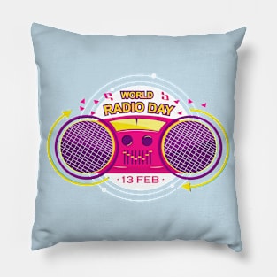 World Radio Day Pillow