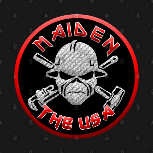 Maiden the USA by  The best hard hat stickers 