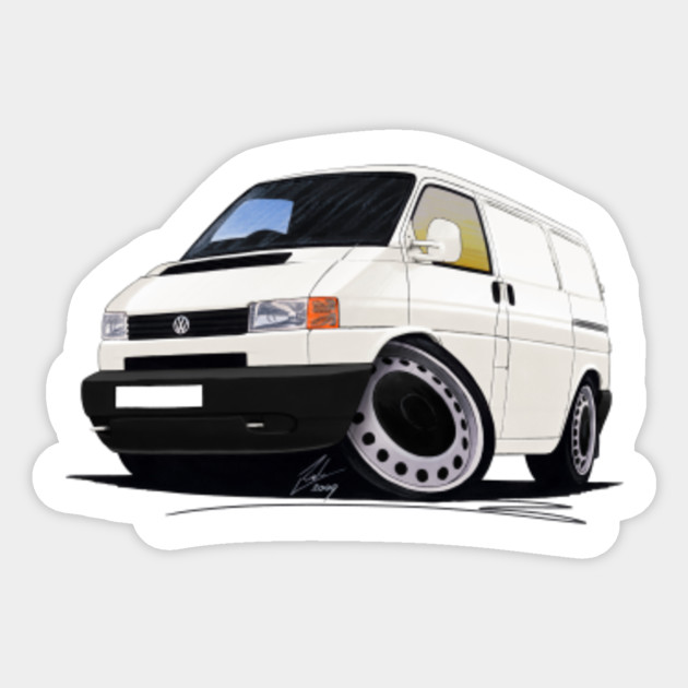 Vw T4 Transporter Van White Vw T4 Sticker Teepublic