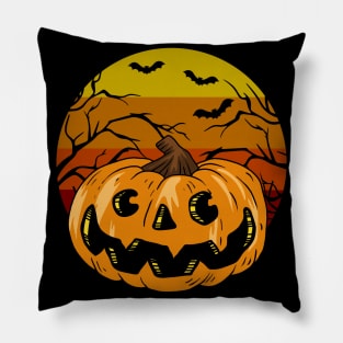 Vintage Halloween Pumpkin Pillow