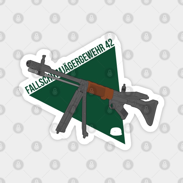 Assault rifle of German paratroopers WW2 FG-42 Magnet by FAawRay