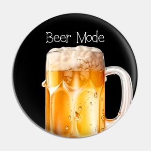 Beer Mode 2: Cold Summer Brew on a Dark Background Pin