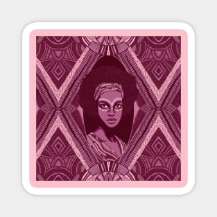 Pink African Goddess Magnet