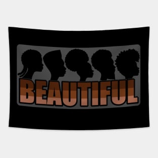 black is beautiful natural hairstyles and brown skin tones Tapestry