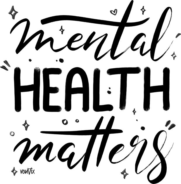 Mental Health Matters Kids T-Shirt by von vix