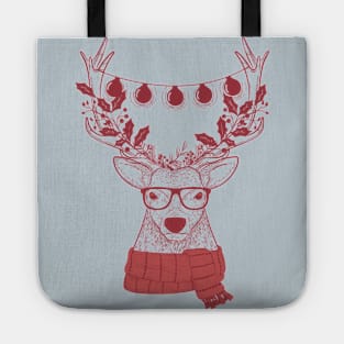 Hipster christmas shirt | reindeer christmas t-shirt |  christmas gifts for hipsters Tote