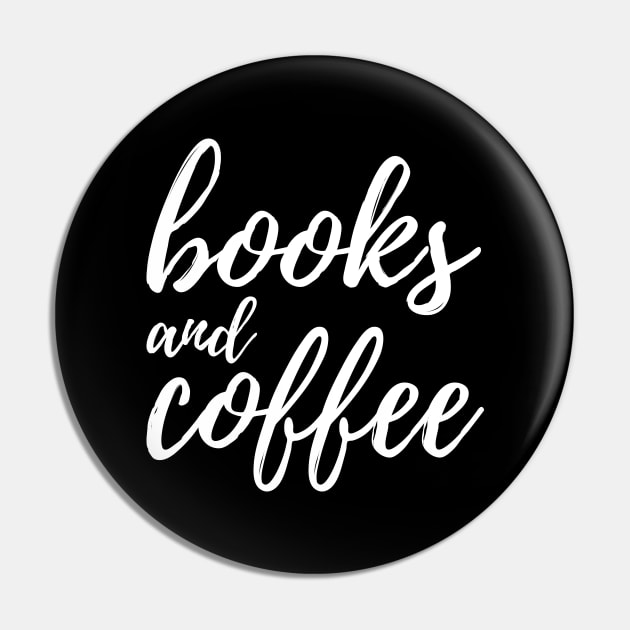 Books And Coffee Pin by Gorskiy