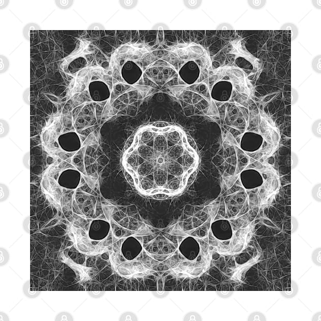 Magical black and white mandala 002 by hereswendy