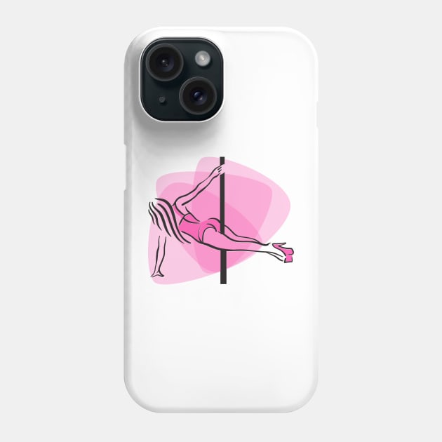 Pole Dancer Pink Phone Case by LifeSimpliCity